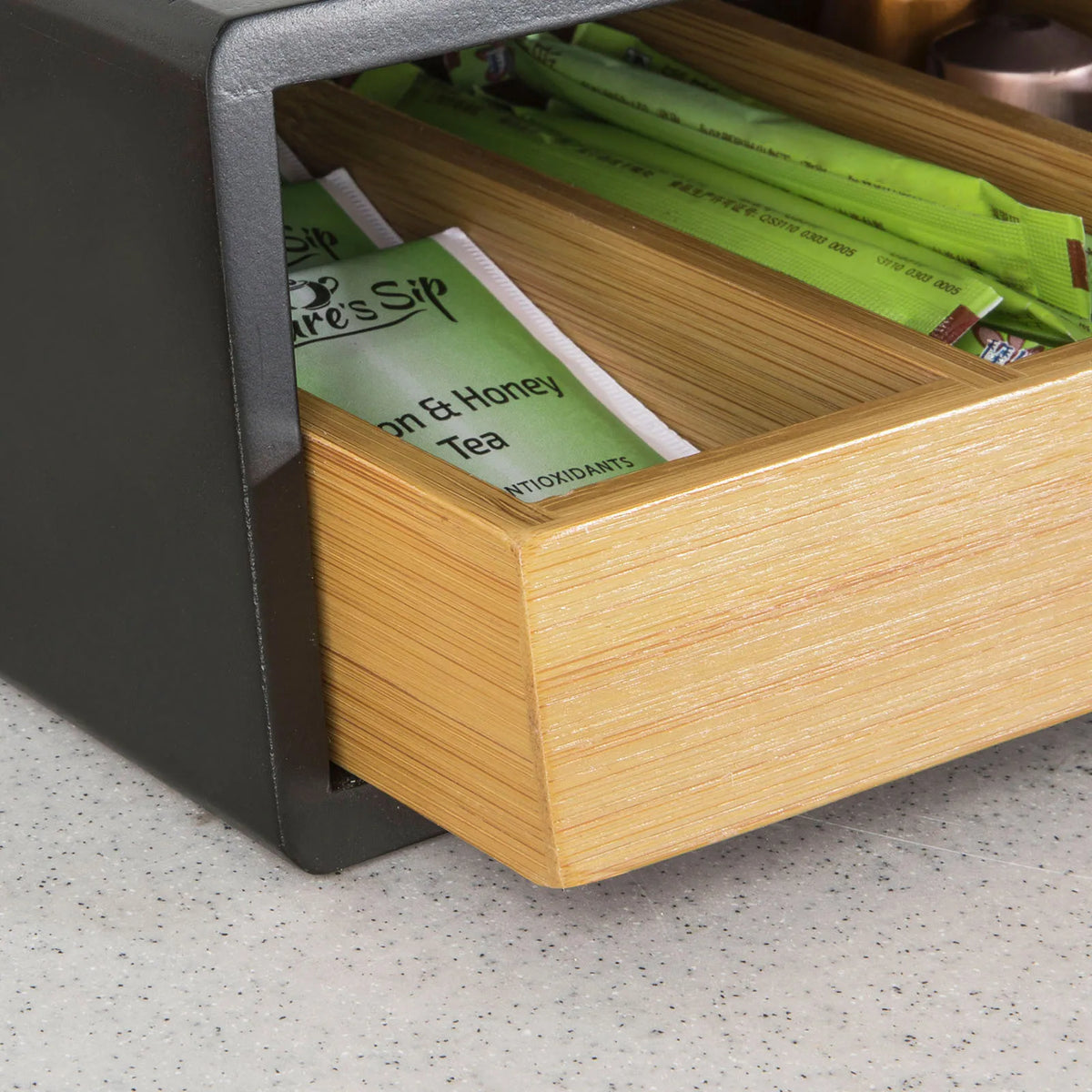 SoBuy FRG280-SCH design coffee capsule box drawer box for storage coffee capsules tea bag capsule stands