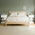 SoBuy FBT49x2 Set of 2 bedside table narrow bedside cabinet with 1 drawer and 2 shelves, Modern side table table 39x39x65CM