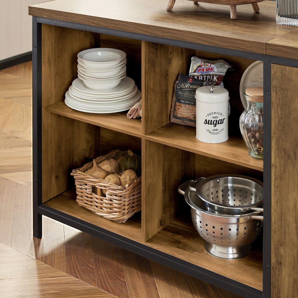 SoBuy KNL01-F Kitchen Island Freestanding Kitchen wardrobe Highborad Dresser wardrobe Sideboard Bar Table Buffet Industrial Design