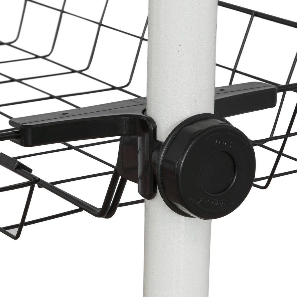 SoBuy FRG34-P02 set storage s baskets for dresses stand baskets for Telescopic Wardrobe System Metal