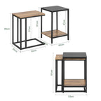 Duo de tables gigognes en verre