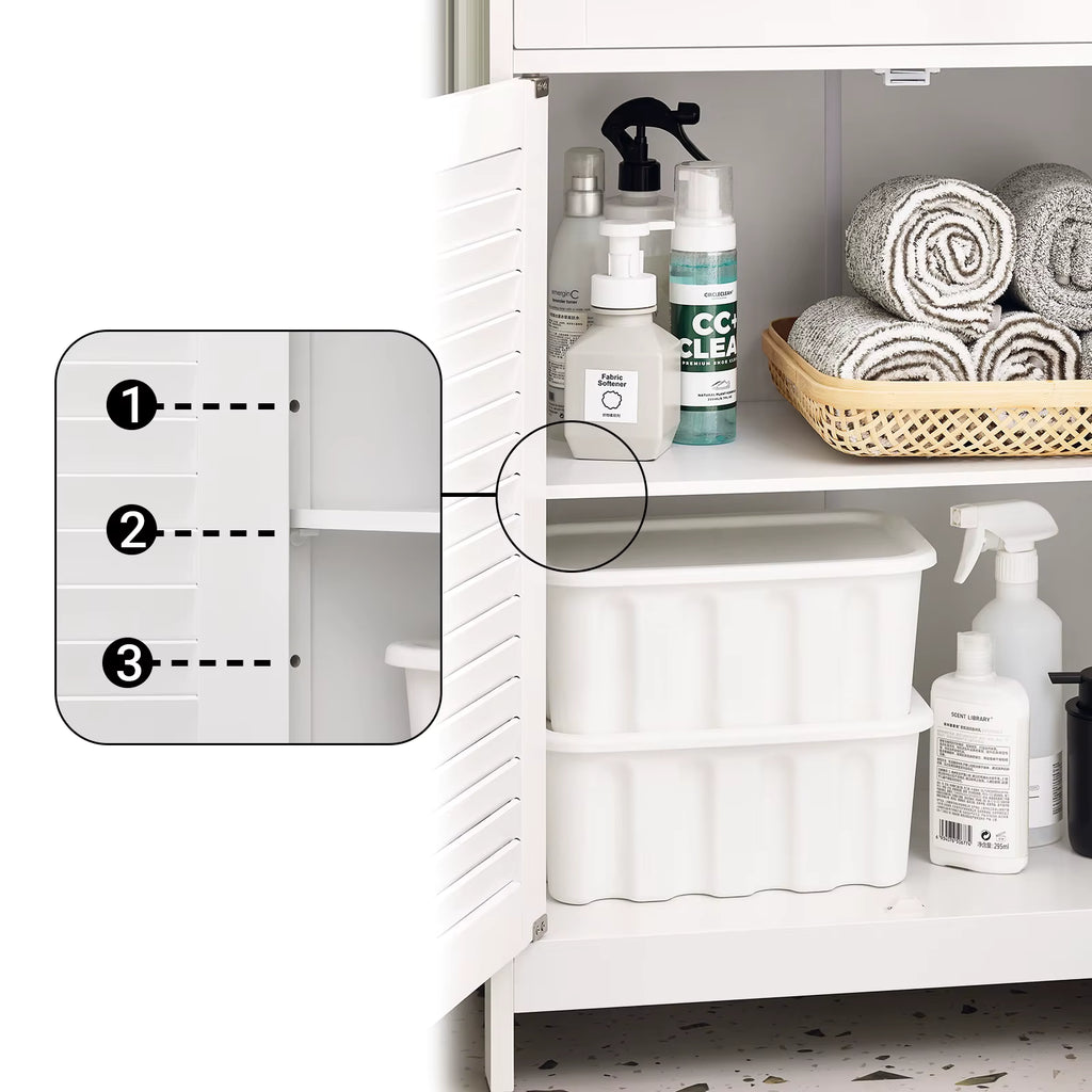 SoBuy FRG238 Bathroom chest of drawers with One Drawer and Doors, chest of drawers Bathroom wardrobe Bathroom furniture Sideboard Hallway wardrobe