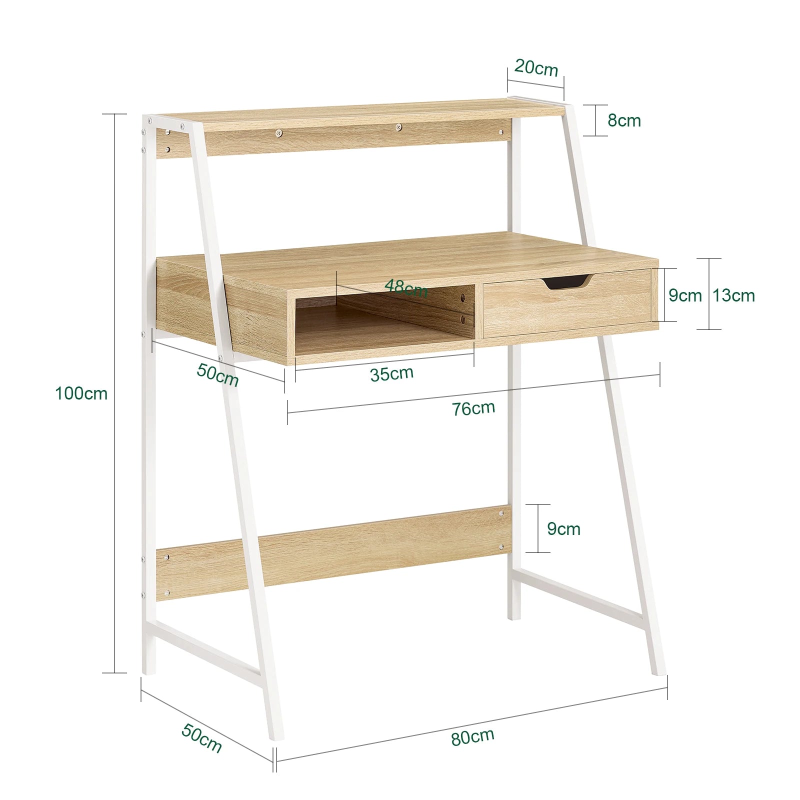 SoBuy FWT63-N Desk with tray computer table work table office table table with drawer