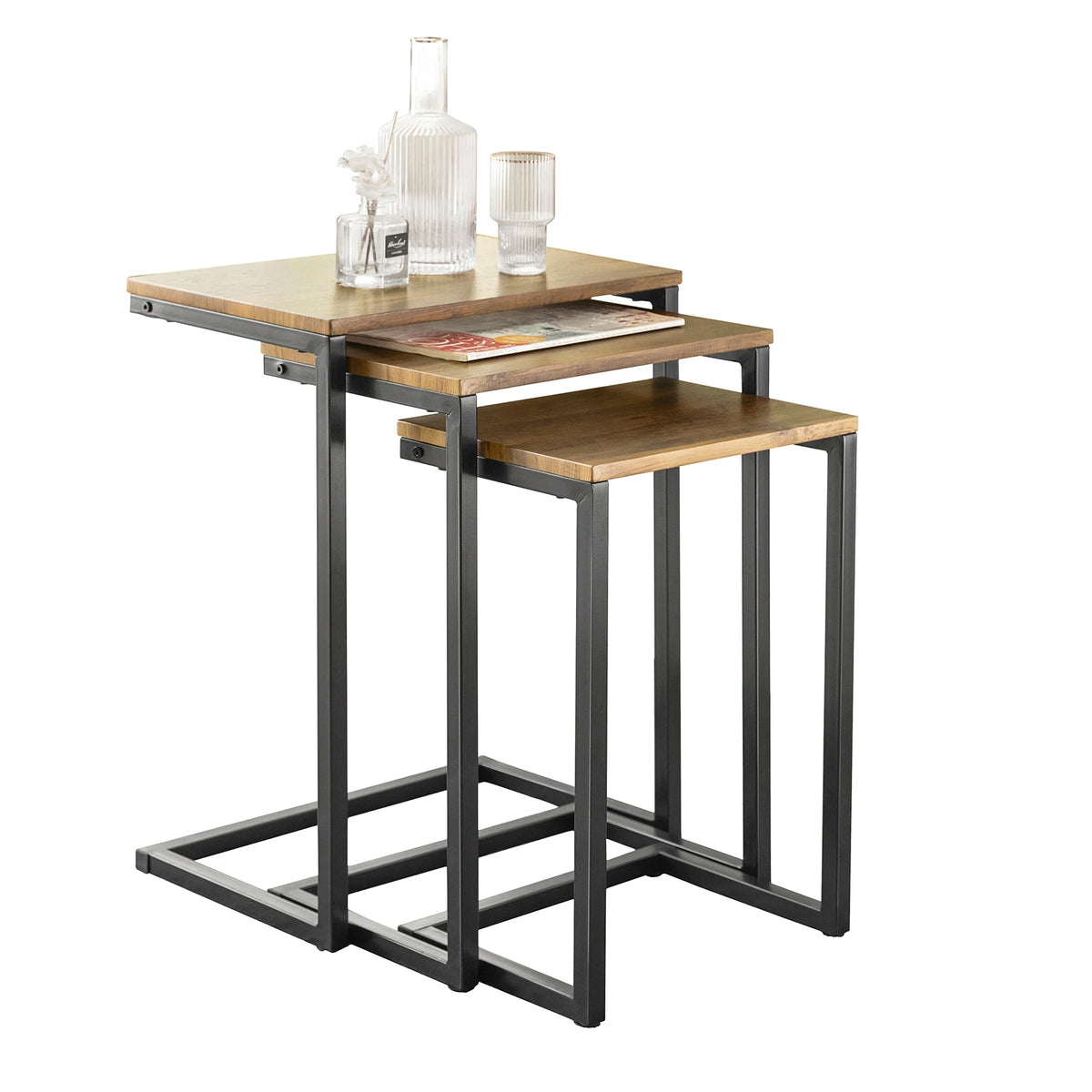 SoBuy FBT102-F set side table set table coffee table stackable coffee table laptop table care table living room table