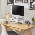 SoBuy BBF04 monitor increase for 2 monitors screen stand with 2 drawer widths adjustable BHT about 60-107x11x22cm
