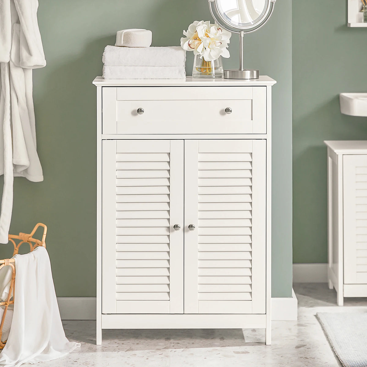SoBuy FRG238 Bathroom chest of drawers with One Drawer and Doors, chest of drawers Bathroom wardrobe Bathroom furniture Sideboard Hallway wardrobe