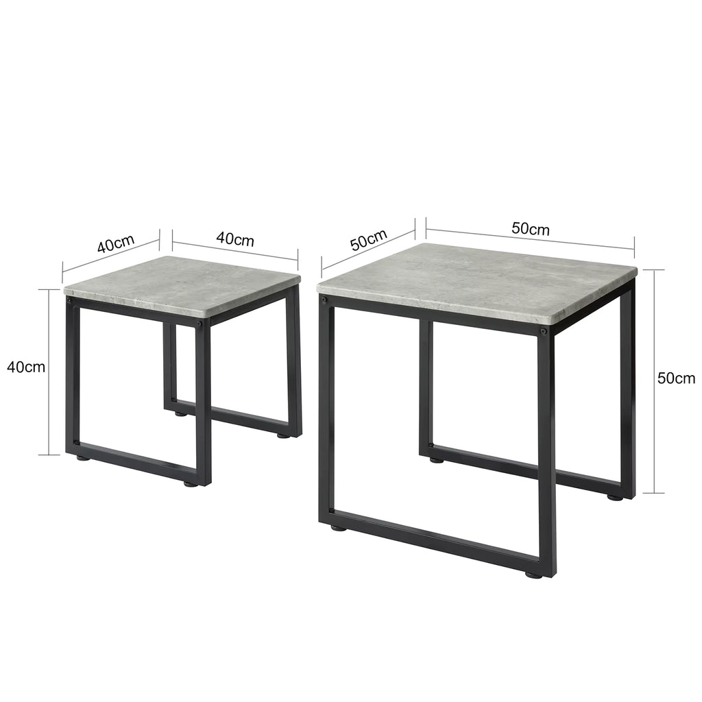 SoBuy FBT42 2-Piece Set coffee table side Table 2-piece set table sofa table coffee table set