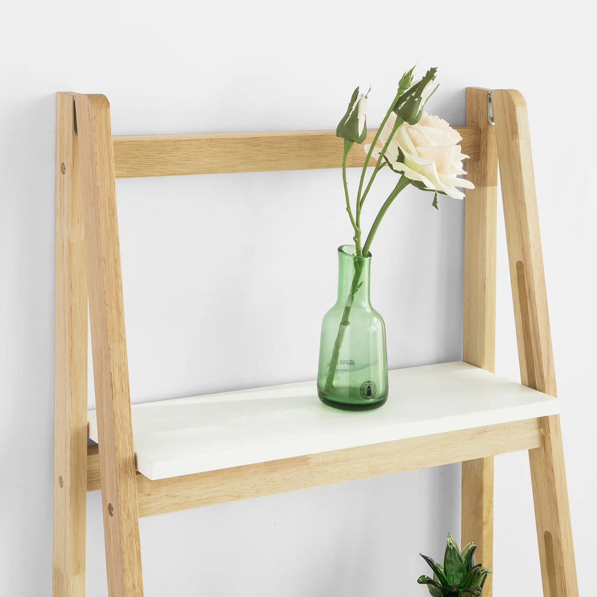 SoBuy FRG162-N Ladder Rack Fold Stand Rack Bookcase with 4 floors Rubber Wood and MDF BHT: 42x140x34cm
