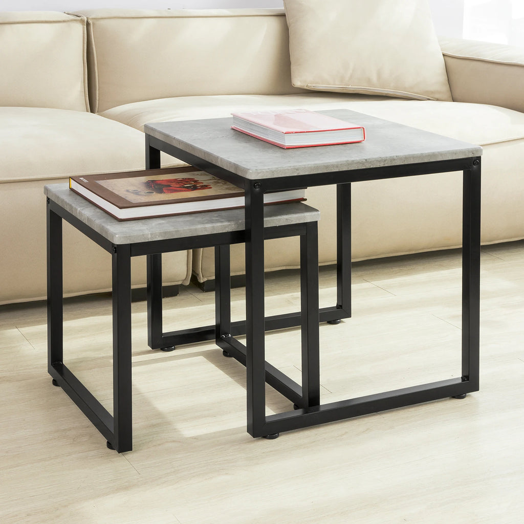 SoBuy FBT42 2-Piece Set coffee table side Table 2-piece set table sofa table coffee table set