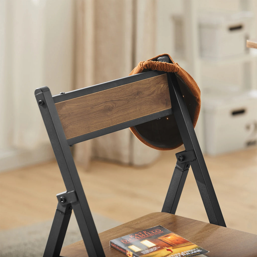SoBuy FST88-PF Office Chair Folding Chair Kitchen chair Seat Height 43cm Vintage Measurements approx. 46x80x48cm