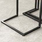 Duo de tables gigognes empilables