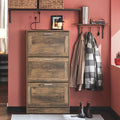 SoBuy FSR137-L shoe dump truck shoe shelf shoe cabinet with 3 flaps shoe rack narrow shoe chest of drawers BHT approx. 60x115x23cm