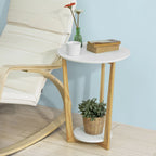 Table d’appoint blanc et bois