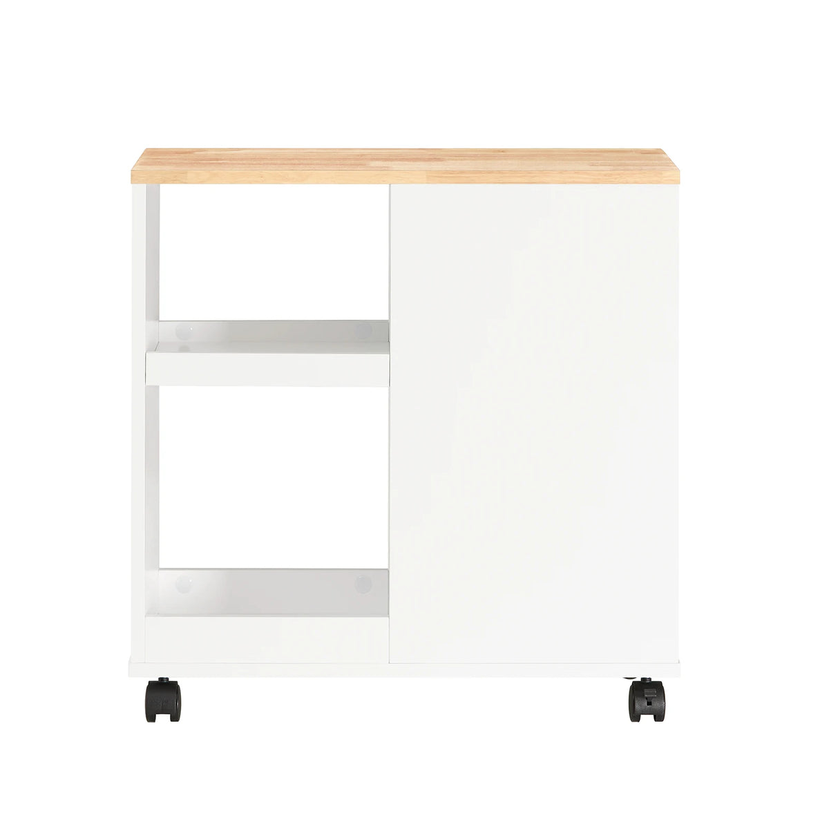 SoBuy FBT130-WN printer table with roll printing stand printer cabinet roll container with compartments office cart side cart