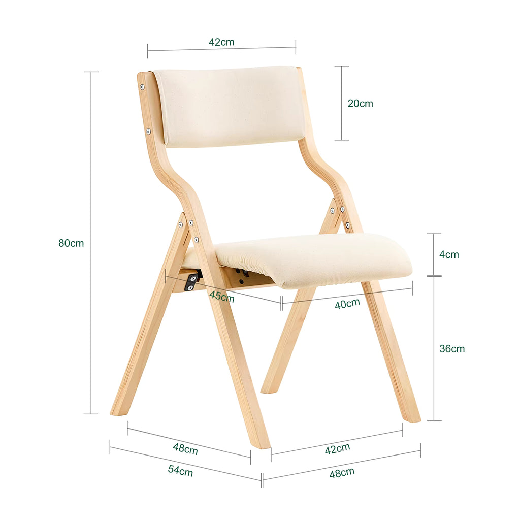 SoBuy FST40 folding chair dining chair kitchen chair with upholstered seat and backrest