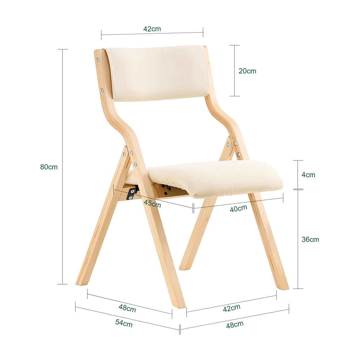 SoBuy FST40 folding chair dining chair kitchen chair with upholstered seat and backrest