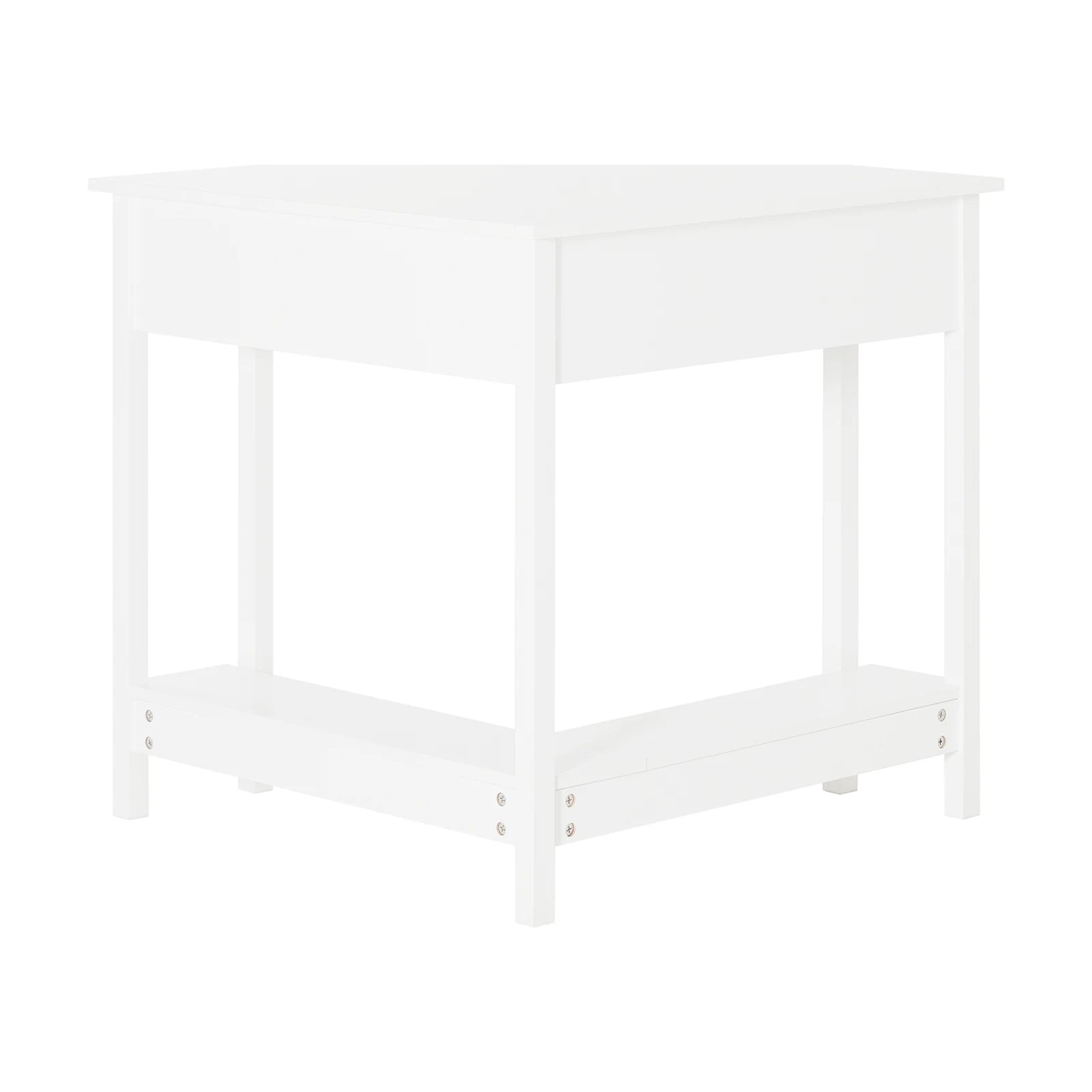 SoBuy®FWT31-W corner table white desk computer table worktable table with shelf HT approx: 76x76cm