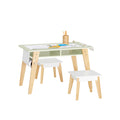 Table enfant verte et ses 2 chaises