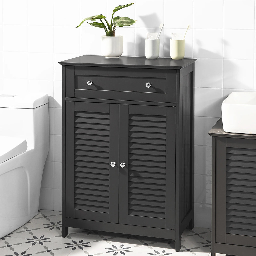 SoBuy FRG238 Bathroom chest of drawers with One Drawer and Doors, chest of drawers Bathroom wardrobe Bathroom furniture Sideboard Hallway wardrobe