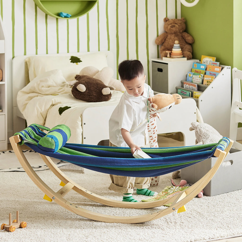 SoBuy KMB16-J Children's hammock with Safety Stopper hammock Swing lounger Swing for Kids high chair Colorful