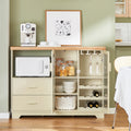 SoBuy FSB81 Buffet Sideboard with 2 Glass Doors Kitchen wardrobe Dresser wardrobe Hallway wardrobe Side wardrobe Microwave wardrobe
