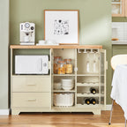Buffet vitré avec niche micro-ondes