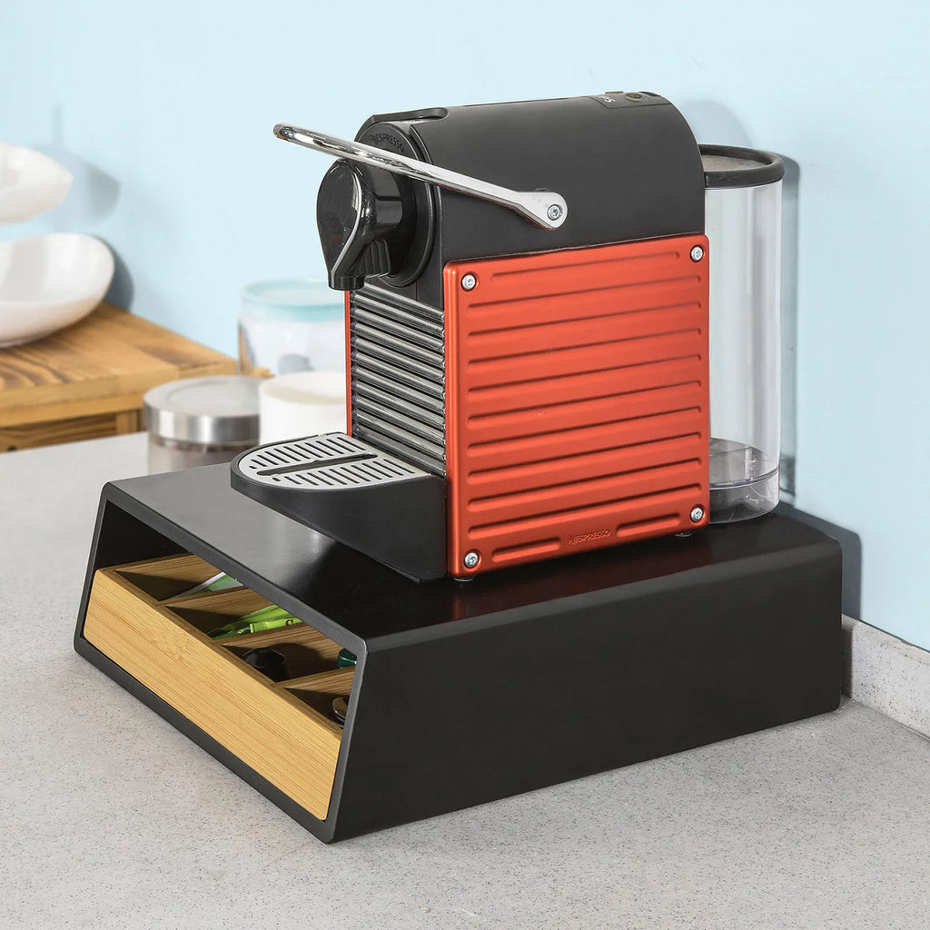 SoBuy FRG280-SCH design coffee capsule box drawer box for storage coffee capsules tea bag capsule stands