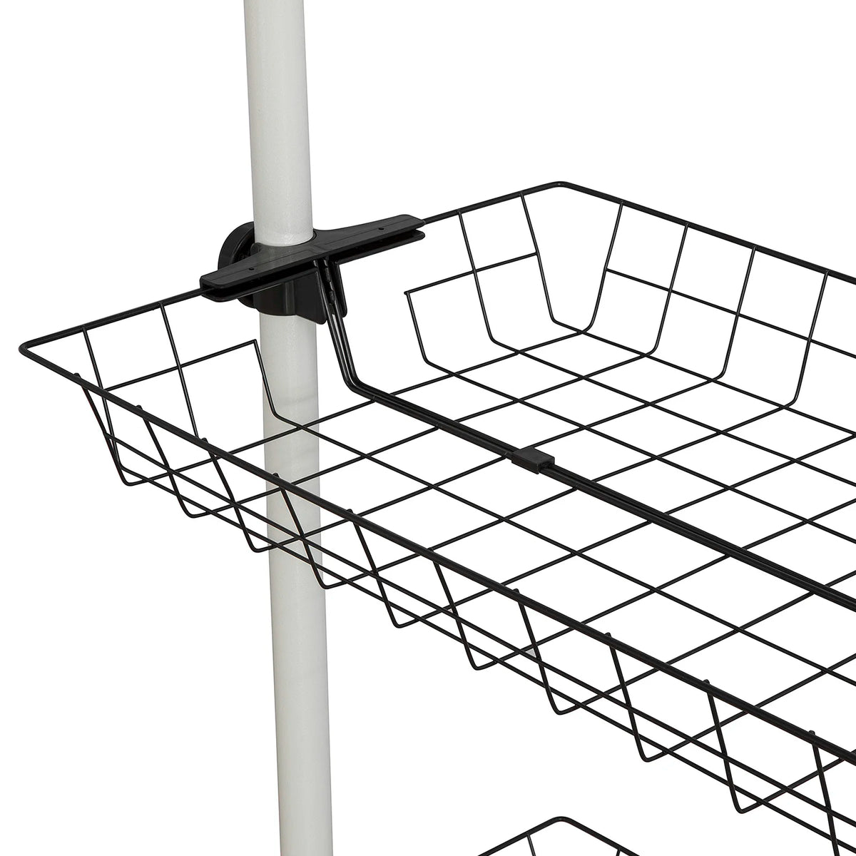 SoBuy FRG34-P02 set storage s baskets for dresses stand baskets for Telescopic Wardrobe System Metal