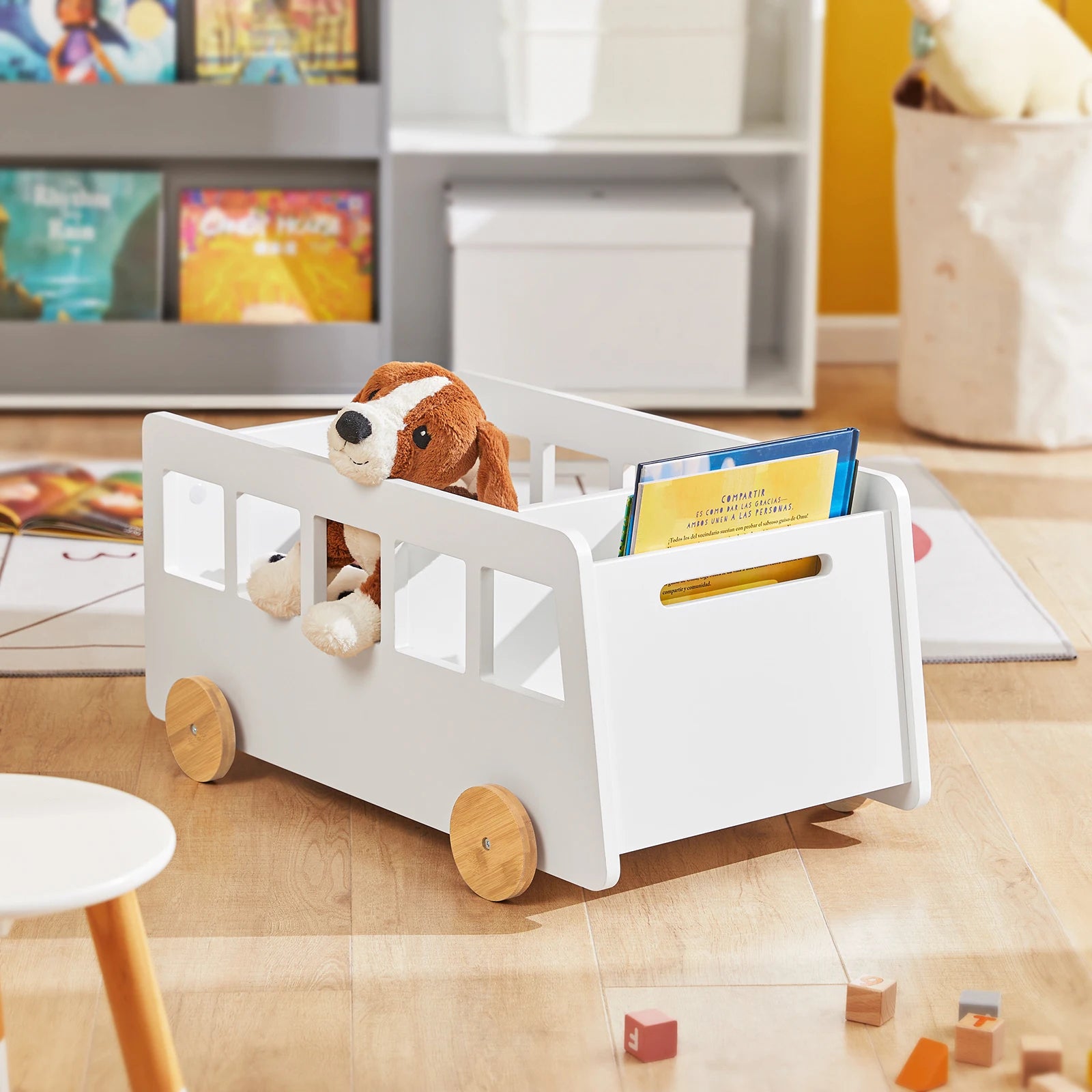 SoBuy KMB41-W children's shelf storage shelf for children books stand toys shelf Bookshelf Children BHT approx: 68x33x43cm