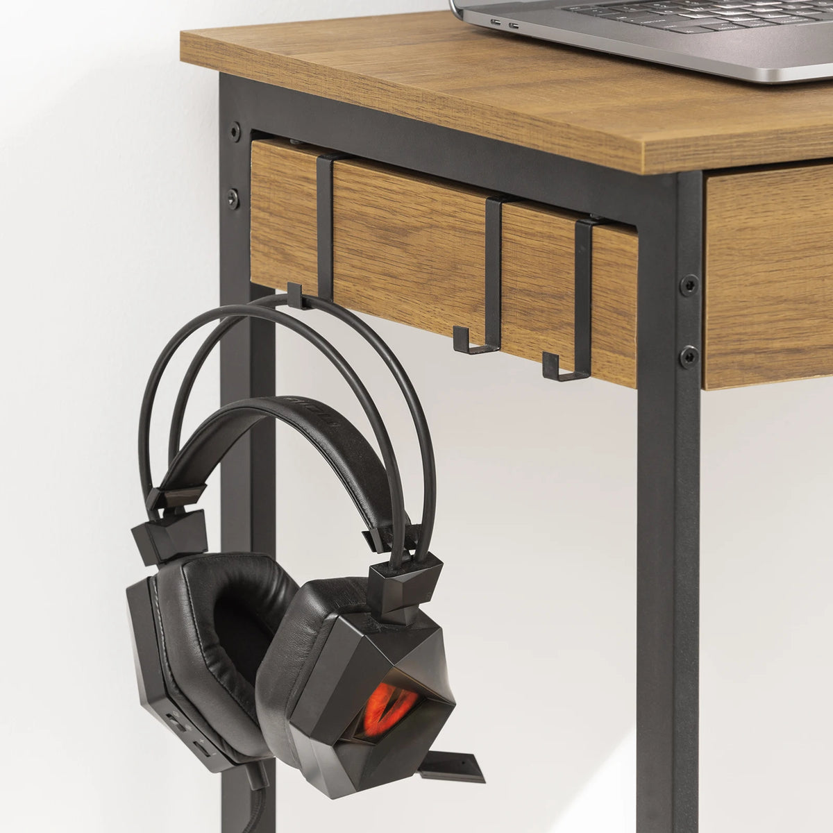 SoBuy FWT43 Desk with One Drawer and 2 Hooks table Computer table Worktable BHT approx: 60x77x40cm