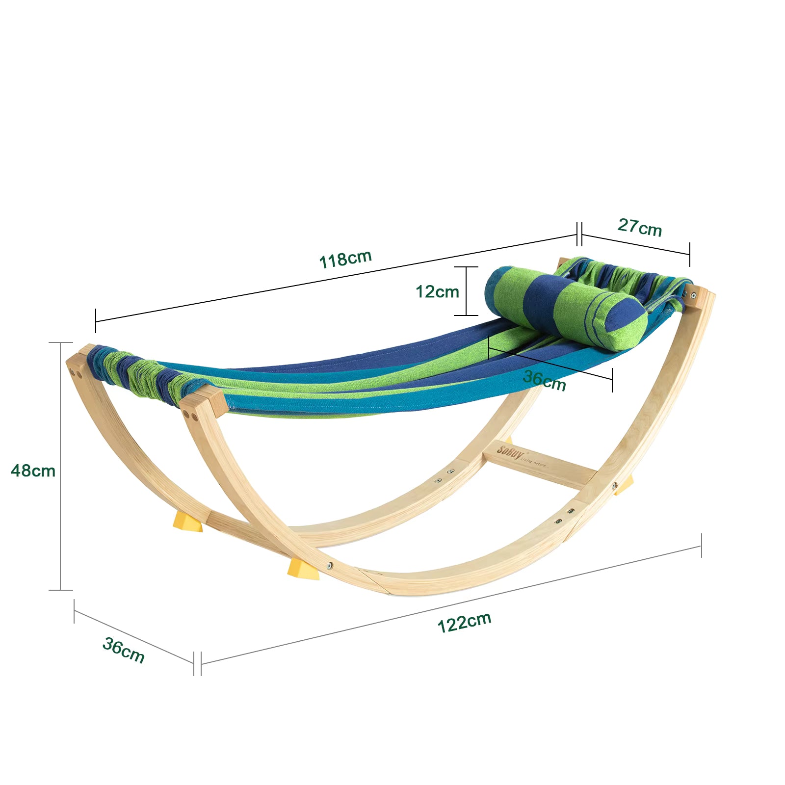 SoBuy KMB16-J Children's hammock with Safety Stopper hammock Swing lounger Swing for Kids high chair Colorful