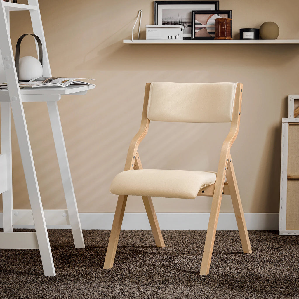 SoBuy FST40 folding chair dining chair kitchen chair with upholstered seat and backrest