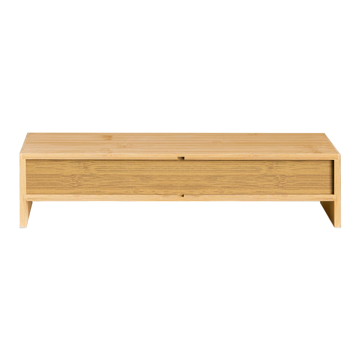 SoBuy FRG198-N monitor screen stand monitor booster screen higher bamboo stand with 2 drawers