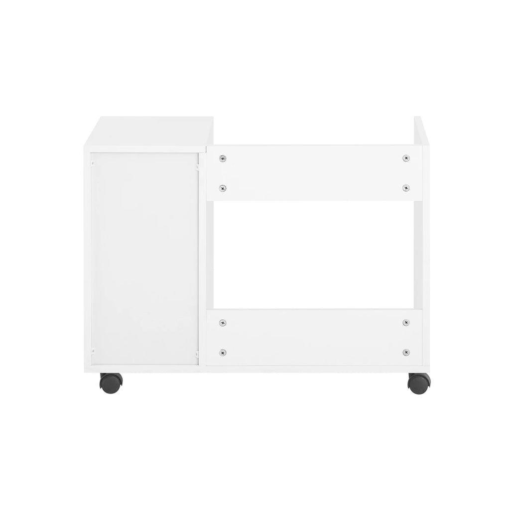 SoBuy ASK02-W Roll Container with Drawer and Door Printer table with Roll Printer wardrobe office desk wardrobe