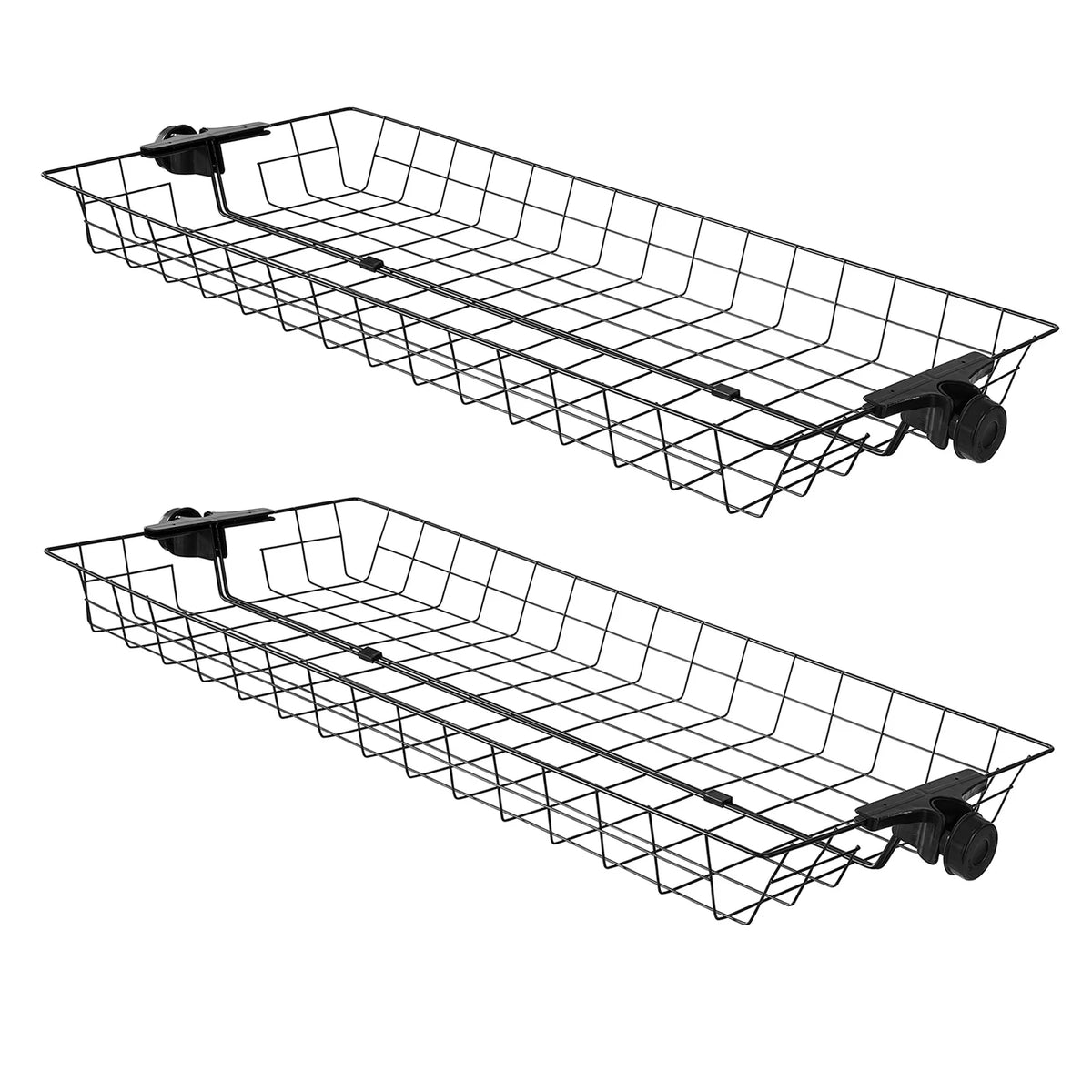 SoBuy FRG34-P02 set storage s baskets for dresses stand baskets for Telescopic Wardrobe System Metal