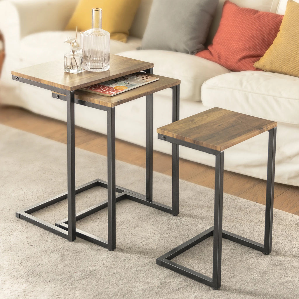 SoBuy FBT102-F set side table set table coffee table stackable coffee table laptop table care table living room table