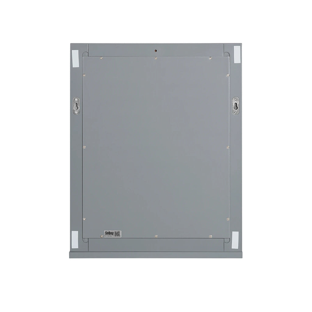 SoBuy FRG129 mirror wall mirror bathroom mirror with shelf dark gray BHT. 40x50x10cm