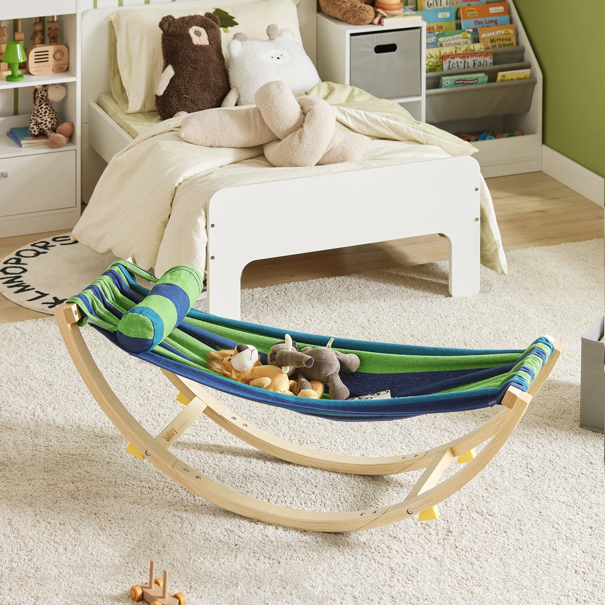 SoBuy KMB16-J Children's hammock with Safety Stopper hammock Swing lounger Swing for Kids high chair Colorful
