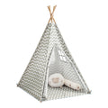 SoBuy OSS03 Tipite Tent Game tent tent for Kids 1 Door and 1 Window Playhouse Kids tent Indian White/Grey
