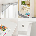 Bureau pliant avec étagères