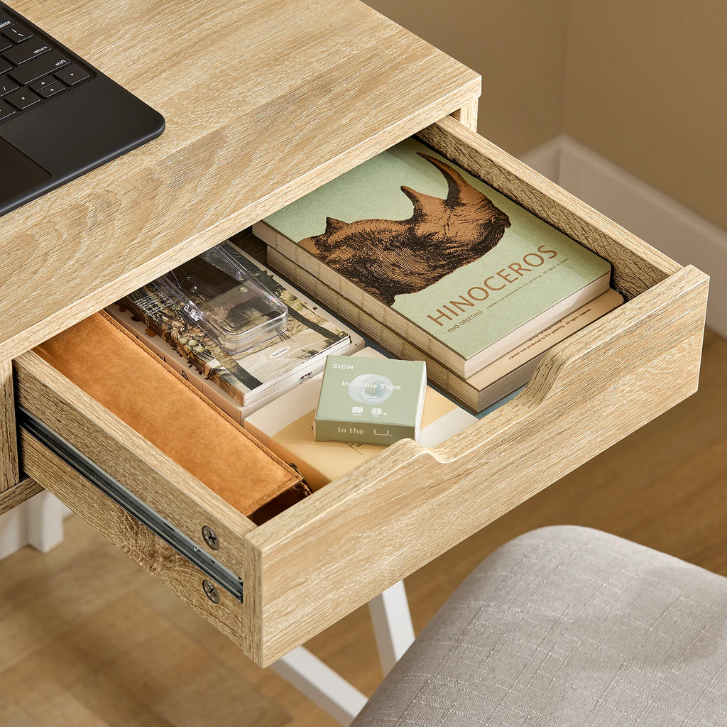 SoBuy FWT63-N Desk with tray computer table work table office table table with drawer
