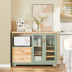 Buffet vitré avec niche micro-ondes