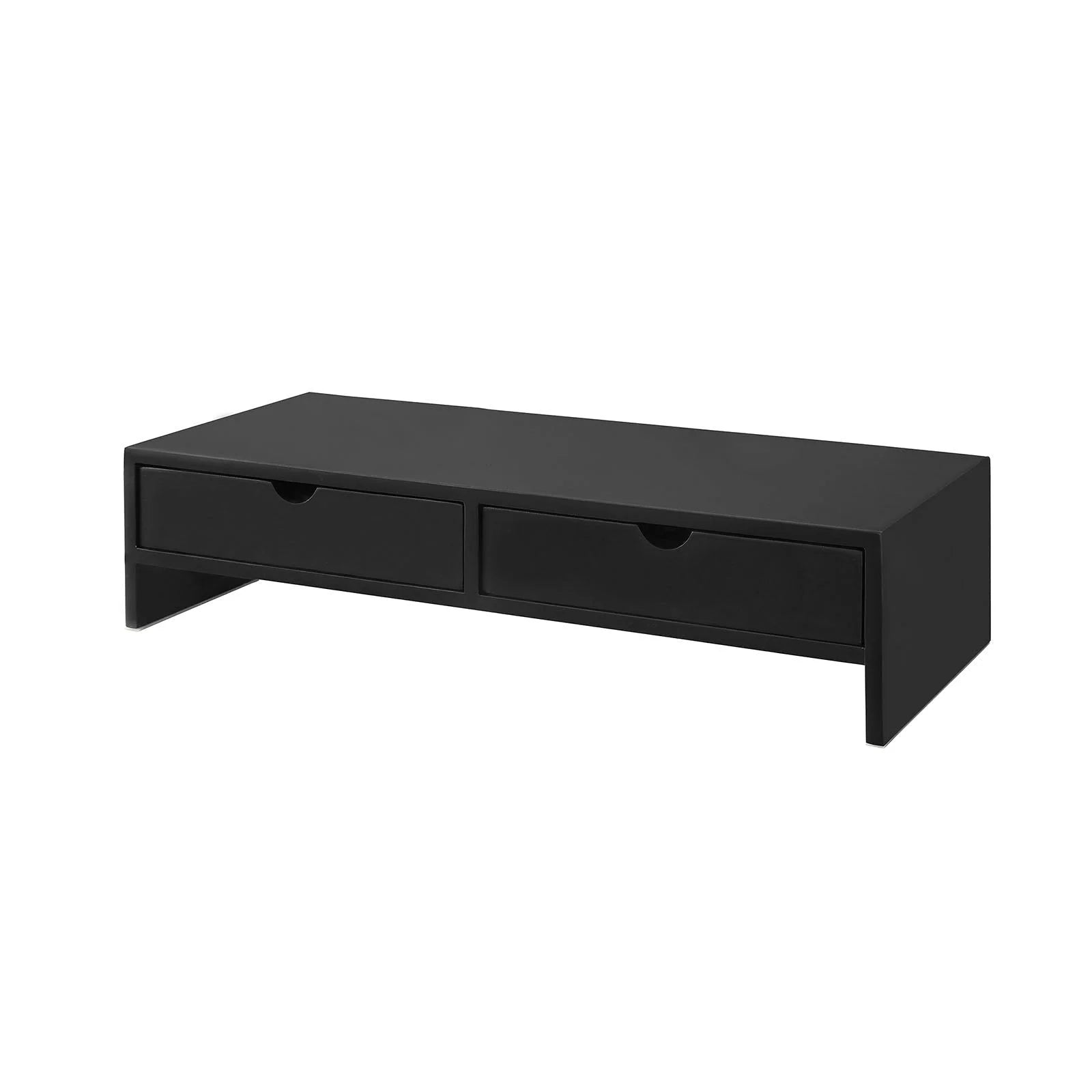 SoBuy BBF02 monitor screen stand, monitor riser with 2 drawers, WDH approx. 47x11x18cm
