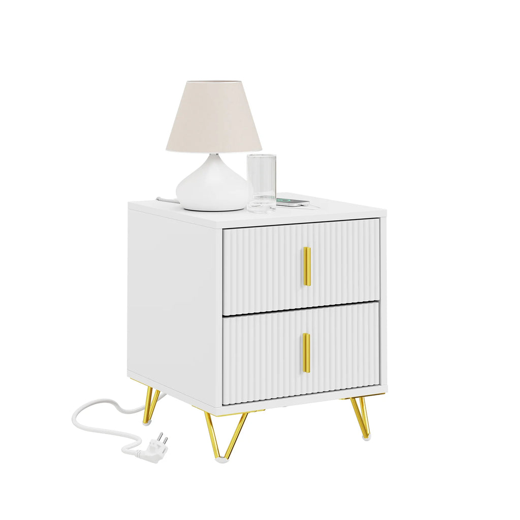 SoBuy FBT115 2 drawer bedside table for box spring bed sofa table side table table phone table bedside cabinet