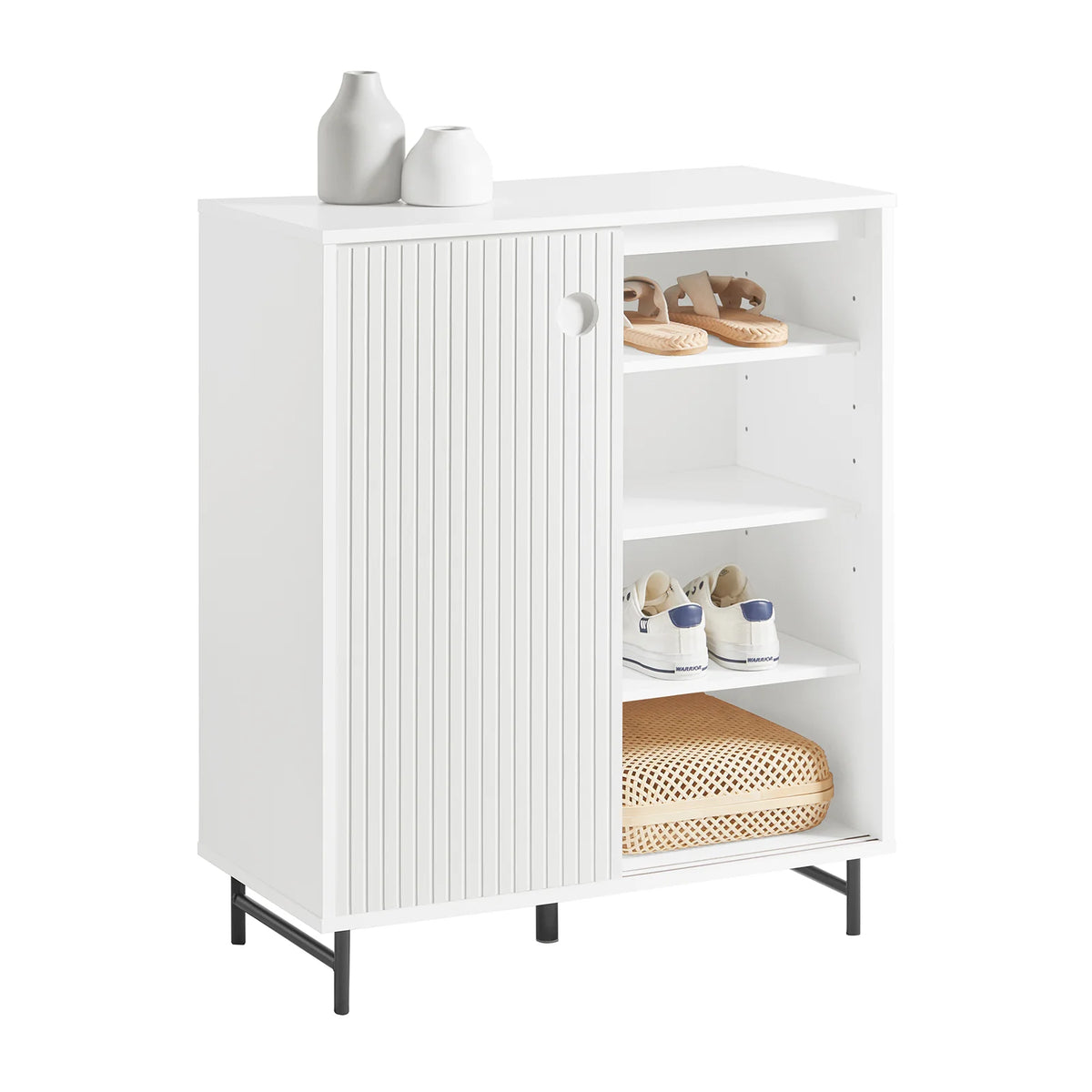 SoBuy FSB62-W shoe wardrobe kitchen wardrobe sideboard sliding doors dresser wardrobe side wardrobe storage s wardrobe