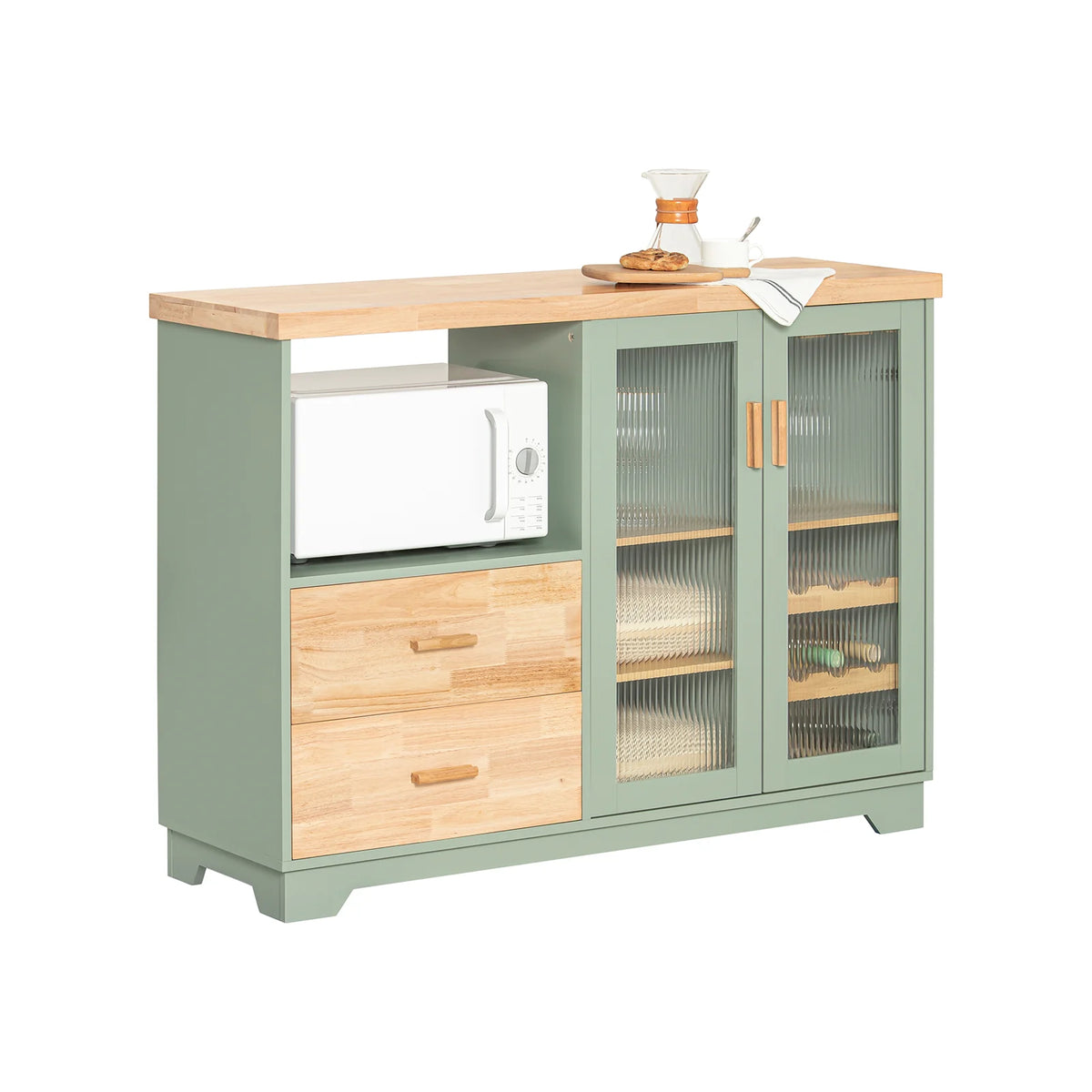 Buffet vitré avec niche micro-ondes