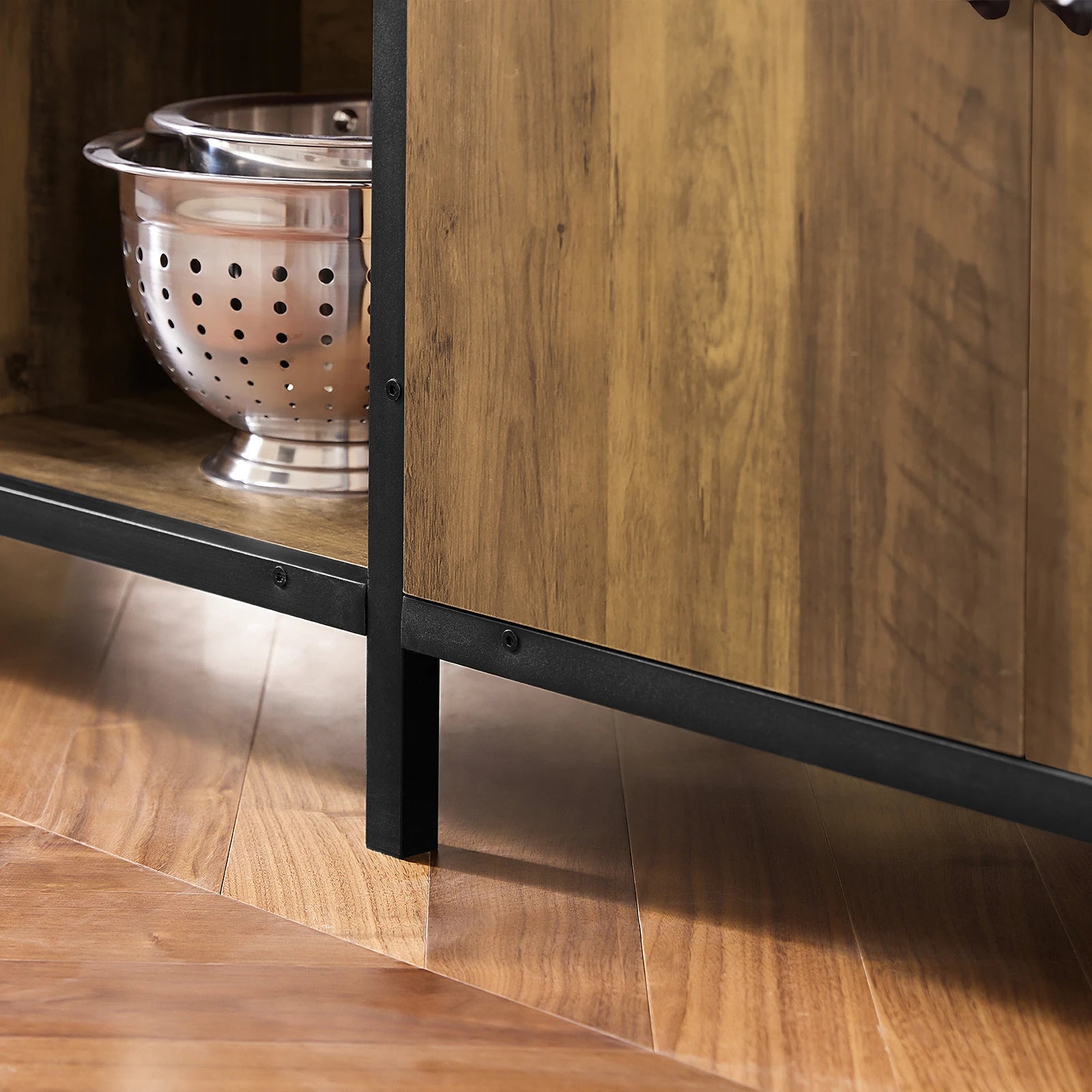 SoBuy KNL01-F Kitchen Island Freestanding Kitchen wardrobe Highborad Dresser wardrobe Sideboard Bar Table Buffet Industrial Design