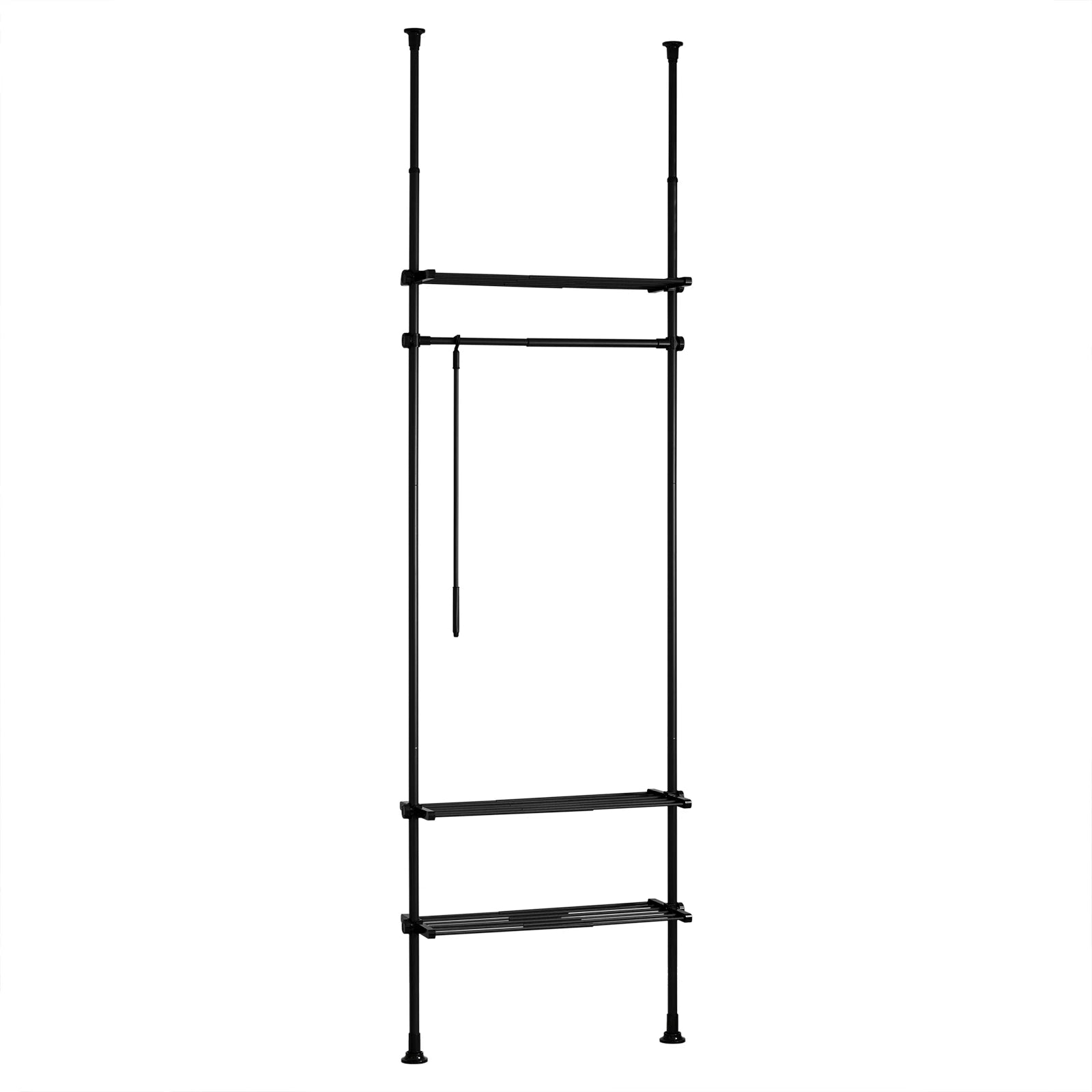 SoBuy KLS07 Telescopic Bar dresses stand with 1 dresses Bar and 3 Stays Telescopic Wardrobe System