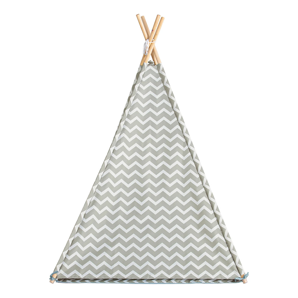 SoBuy OSS03 Tipite Tent Game tent tent for Kids 1 Door and 1 Window Playhouse Kids tent Indian White/Grey