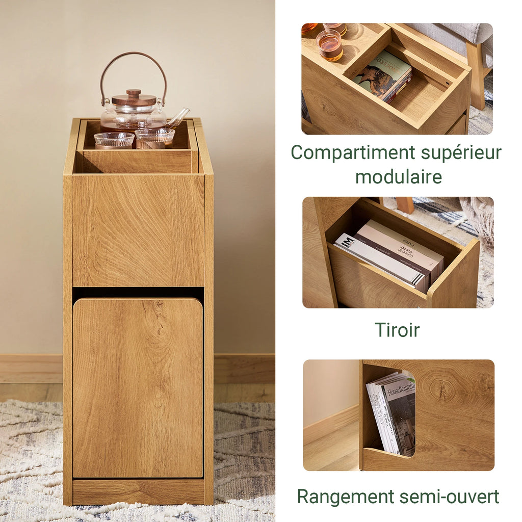 SoBuy FBT158-N Narrow side table Space Saving bedside table Sofa Table side table Storage wardrobe wardrobe for office